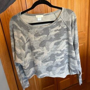 Altar'd State Gray Camo Sweater